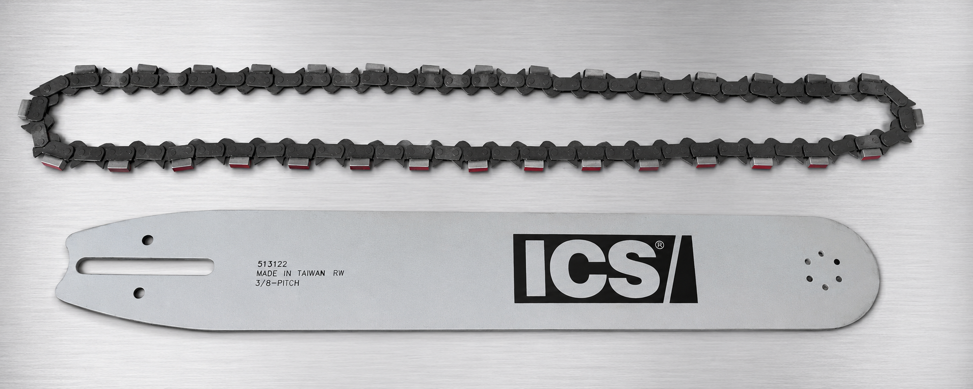 ICS 14” guide bar and diamond chain